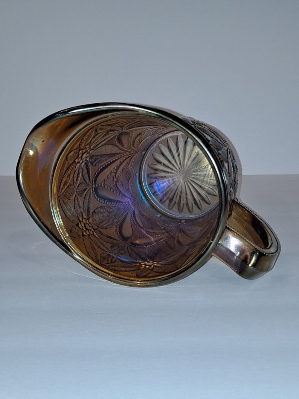 Vintage Imperial Glass Poinsetta Pitcher - Picture 6 of 12